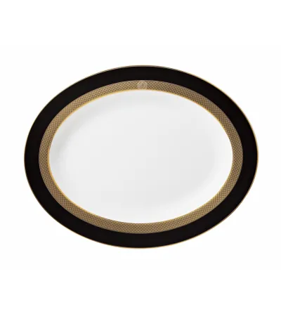 Plate Ovale Python Black - Roberto Cavalli