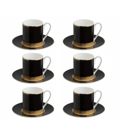 Set 6 Tazze da Caffè Python Black - Roberto Cavalli