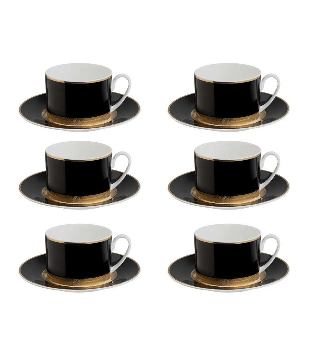 Set 6 Tazze da Tè Python Black -...