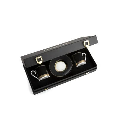 Roberto Cavalli - Luxury Box with 2 Python Black Coffee Cups