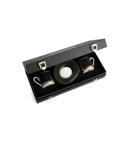Roberto Cavalli - Luxury Box mit 2 Python Black Kaffeetassen