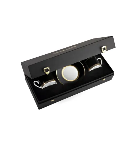 Luxury Box avec 2 Tasses à Thé Python Black - Roberto Cavalli