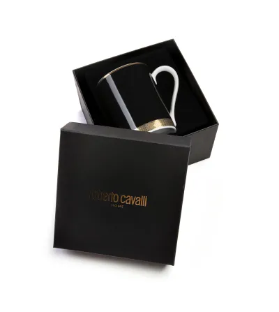Roberto Cavalli - Luxury Box Python Black Mug Cup