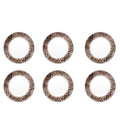Roberto Cavalli - Set of 6 Jaguar Dinner Plates