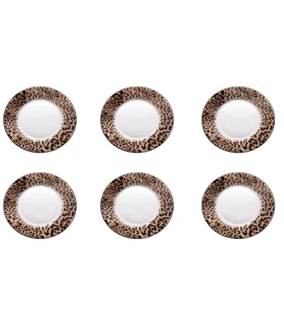 Roberto Cavalli - Set mit 6 Jaguar Suppenteller