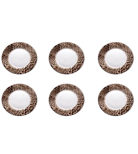 Roberto Cavalli - Set of 6 Jaguar Soup Plates