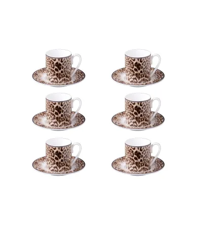 Lot de 6 Tasses à Café Jaguar - Roberto Cavalli