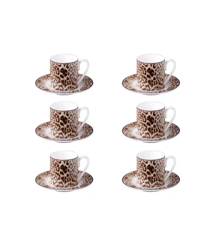 Roberto Cavalli - Set of 6 Jaguar Coffe Cups