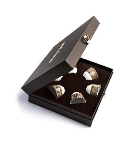Roberto Cavalli - Luxury Box with 6 Jaguar Arabic Cups