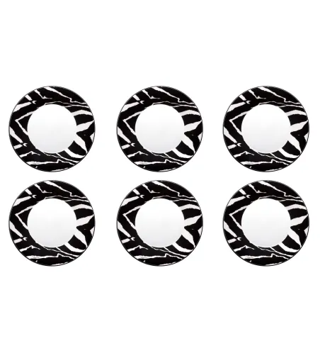 Roberto Cavalli - Set of 6 Zebra Dinner Plates