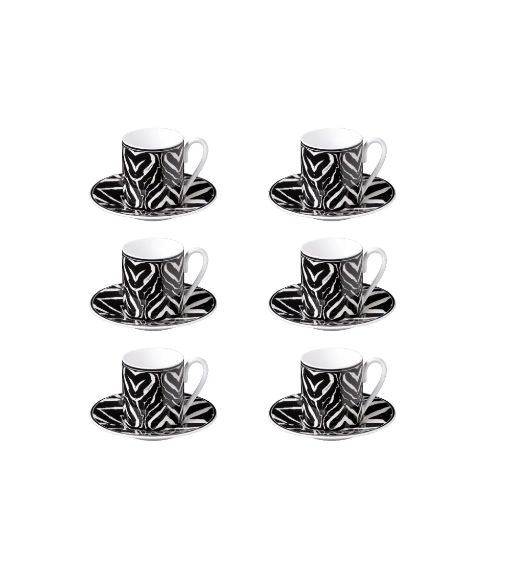 Lot de 6 Tasses à Café Zebra -...