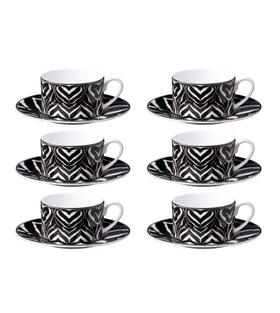 Set 6 Tazze da Tè Zebra - Roberto Cavalli