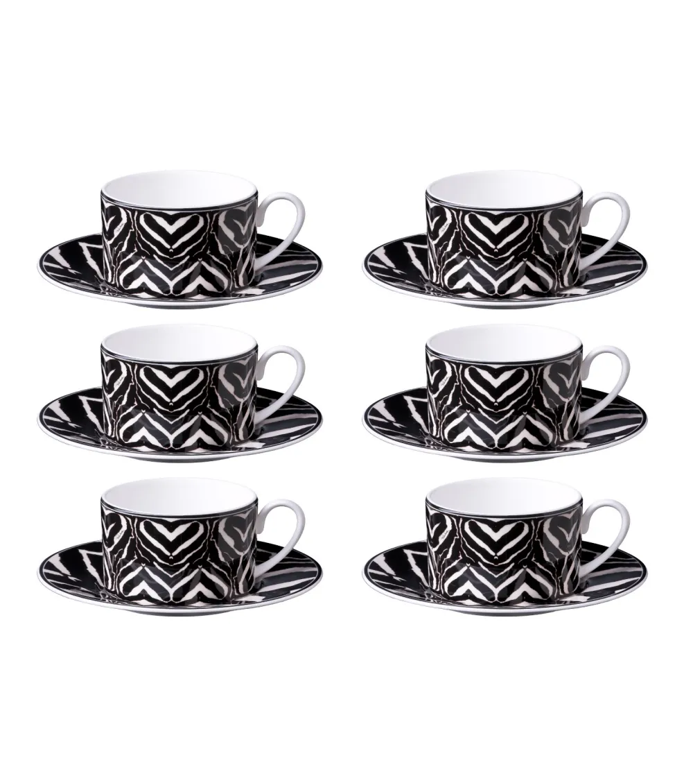 Lot de 6 Tasses à Thé Zebra - Roberto...