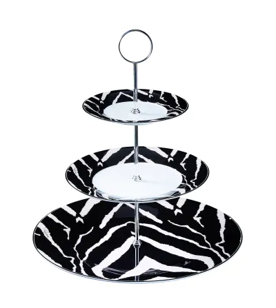 Soporte para Tartas de 3 Niveles Zebra - Roberto Cavalli