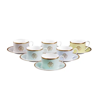 Lot de 6 Tasses à Thé Lizzard Surise - Roberto Cavalli