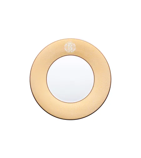 Roberto Cavalli - Set of 6 Lizzard Gold Dinner Plates
