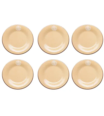 Lot de 6 Assiettes à Dessert Lizzard Gold - Roberto Cavalli