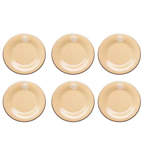 Juego de 6 Platos de Postre Lizzard Gold - Roberto Cavalli