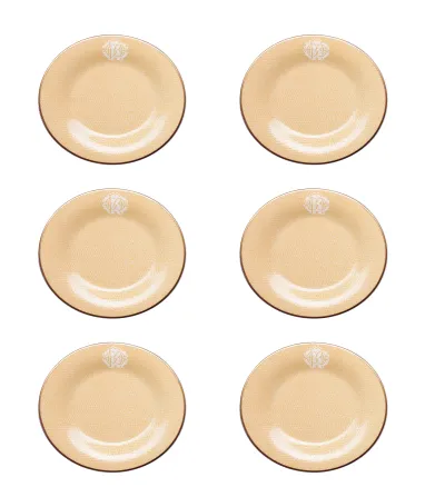 Roberto Cavalli - Set mit 6 Lizzard Gold Brot- oder Buttert