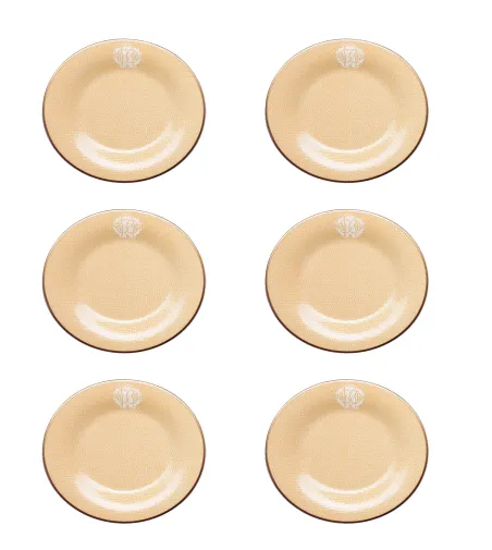 Roberto Cavalli - Set of 6 Lizzard Gold Bread or Butter Plates