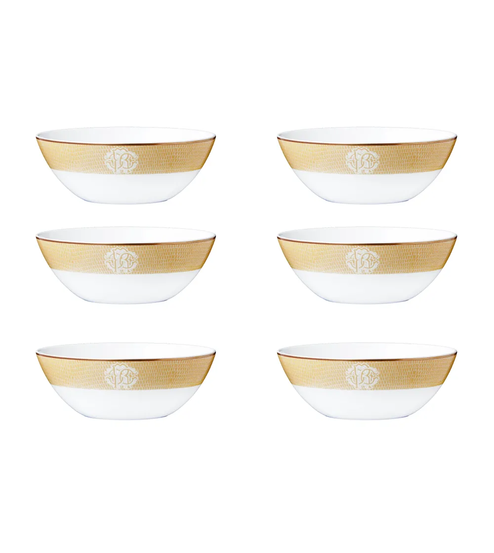 Lot de 6 Bols à Soupe Lizzard Gold -...