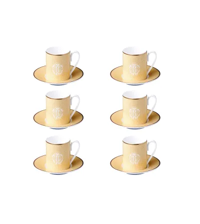 Set 6 Tazze da Caffè Lizzard Gold - Roberto Cavalli