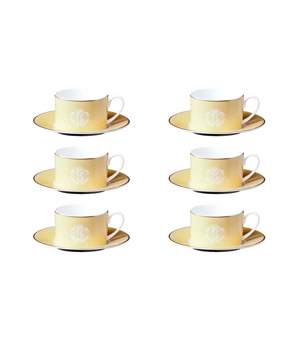 Set 6 Tazze da Tè Lizzard Gold -...