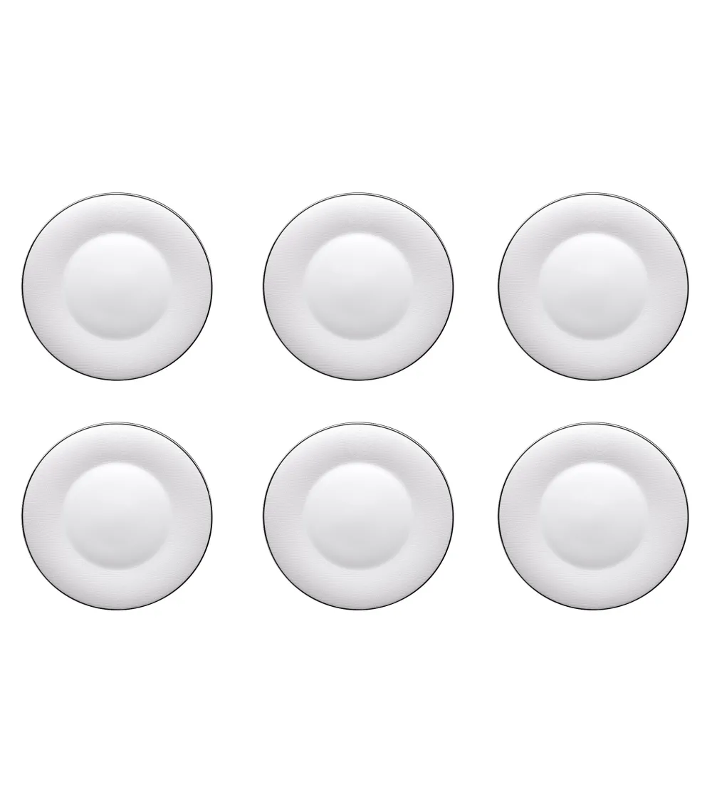 Set 6 Piatti Piani Lizzard Platin -...