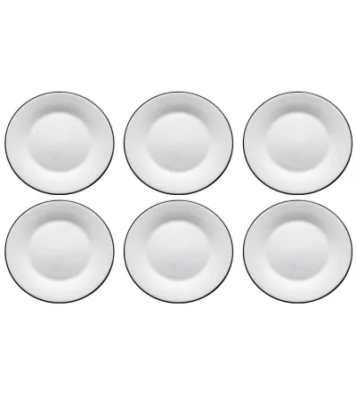 Roberto Cavalli - Set of 6 Lizzard Platin Dessert Plates