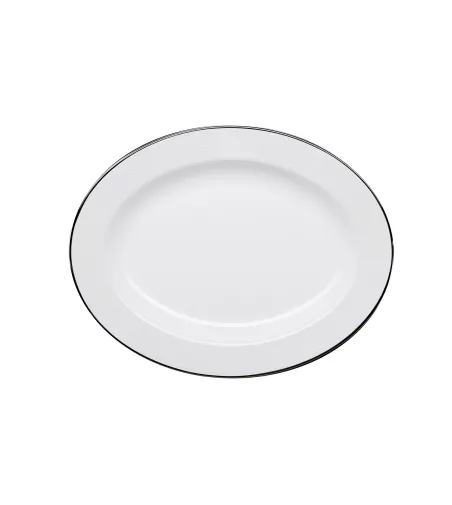 Plate Ovale Lizzard Platin - Roberto Cavalli