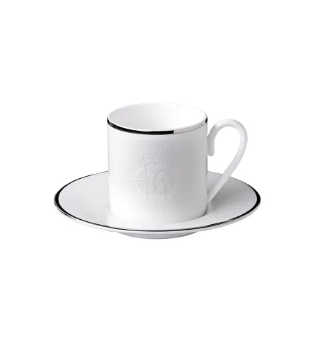 Roberto Cavalli - Set of 6 Lizard Platin Coffe Cups