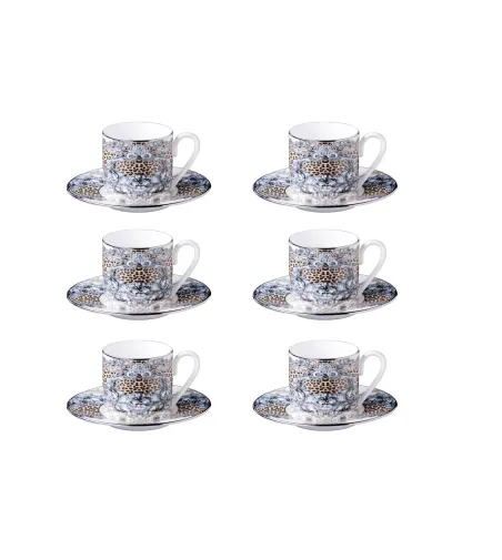 Juego de 6 Tazas de Café Palazzo Pitti - Roberto Cavalli