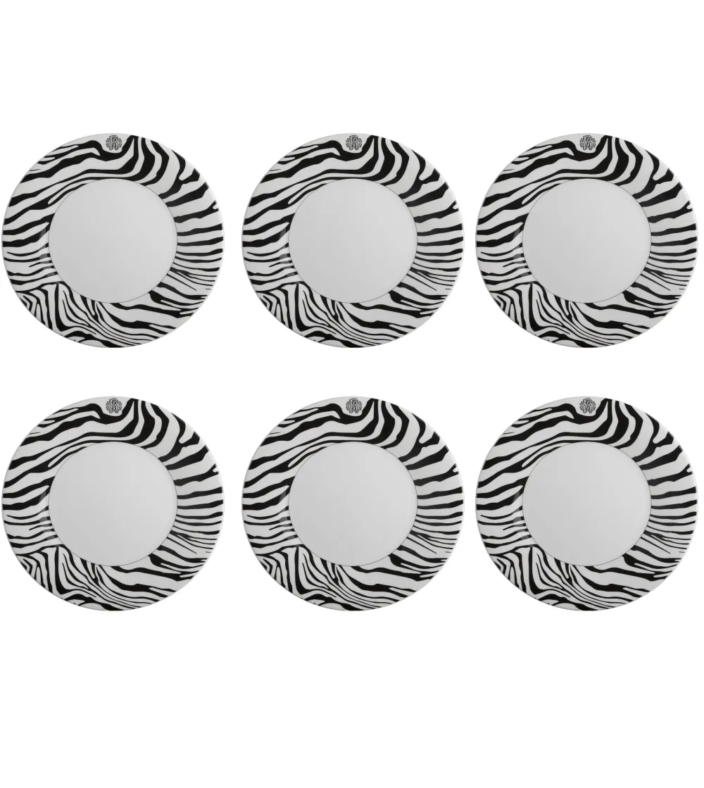 Roberto Cavalli - Set mit 6 Zebrage...