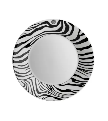 Lot de 6 Assiettes Creuses Zebrage - Roberto Cavalli