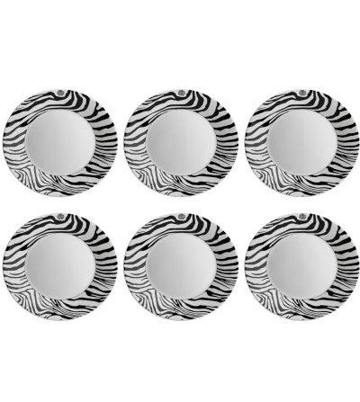 Roberto Cavalli - Set of 6 Zebrage Soup Plates