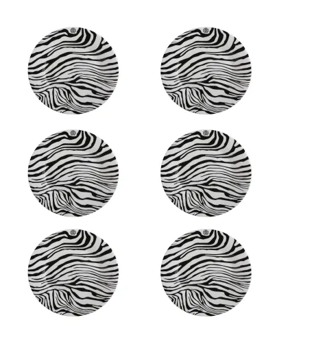 Roberto Cavalli - Set of 6 Zebrage Dessert Plates