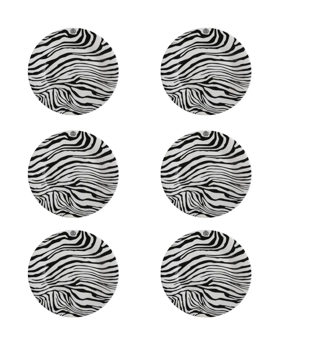 Roberto Cavalli - Set mit 6 Zebrage...