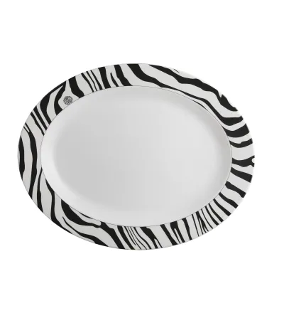 Plato Ovalado Zebrage - Roberto Cavalli