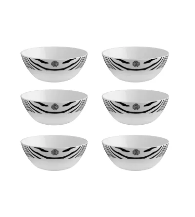 Lot de 6 Bols à Soupe Zebrage - Roberto Cavalli