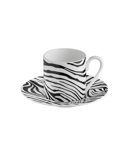 Roberto Cavalli - Set mit 6 Zebrage Kaffeetassen