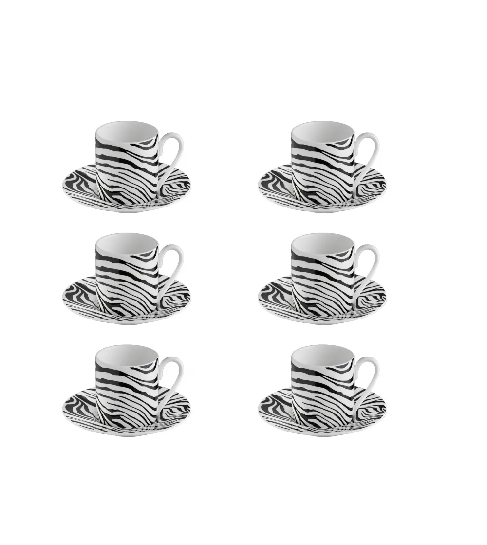 Juego de 6 Tazas de Café Zebrage -...