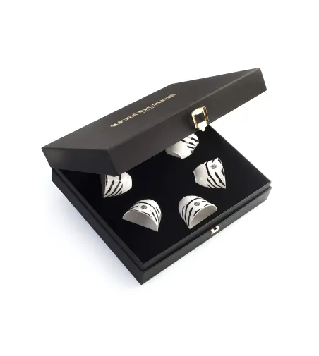 Luxury Box avec 6 Coupes Arabes Zebrage - Roberto Cavalli