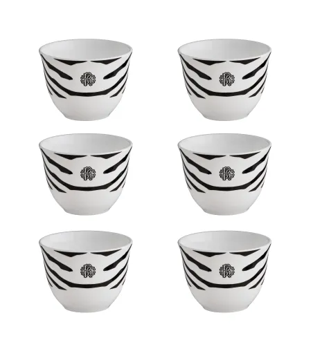 Luxury Box avec 6 Coupes Arabes Zebrage - Roberto Cavalli