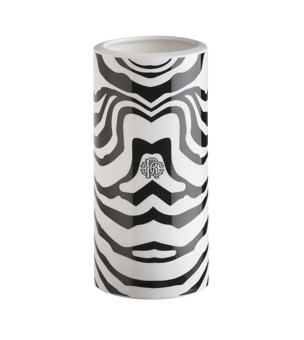 Vase Moyen Zebrage - Roberto Cavalli