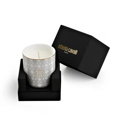 Bougie Parfumée White Monogram Gold - Roberto Cavalli