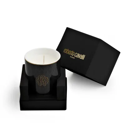 Vela Perfumada Black Monogram Gold - Roberto Cavalli