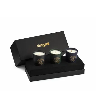 Roberto Cavalli - Set of 3 Scented Candles Gold Jungle