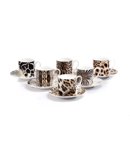 Set 6 Tazze da Caffè Africa - Roberto Cavalli