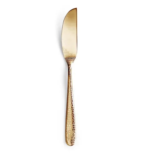 Juego de 6 Cuchillos para Pescado Lizzard Gold - Roberto Cavalli
