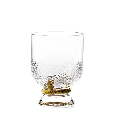 Roberto Cavalli - Set mit 2 Python Gold Old Fashion-Gläsern